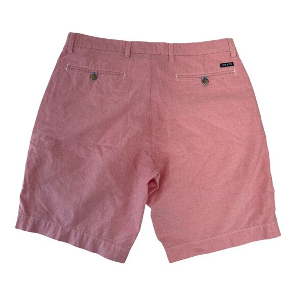 CHAPS Men's SZ 36 Waist Light Red Flat Front Bermuda Shorts  9.5” Inseam - Picture 2 of 12